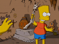 bart simpson skeleton GIF