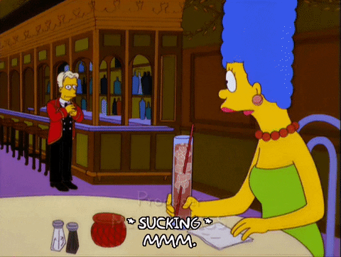 marge simpson drinking GIF