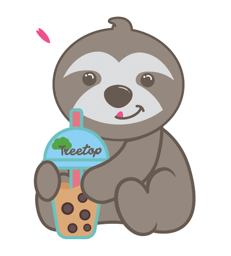 Bubble Tea Sloth Sticker by Life In Treetop