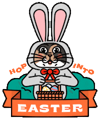Happy Easter Bunny Sticker