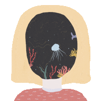 Girl Ocean Sticker
