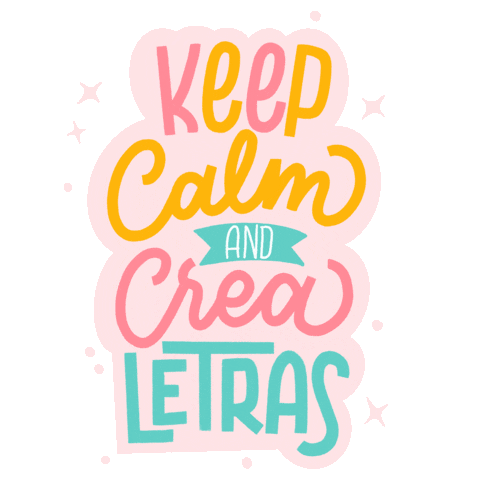 Lettering Keep Calm Sticker by Jenn Arregocés