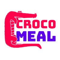 Crocomeal crocodile reptile miam croc Sticker