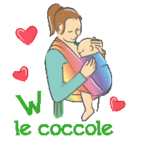 ecoalternativa bebe ecologia coccole baby wearing Sticker