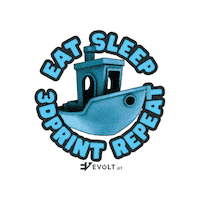 Sleep Eat Sticker by EVOLT