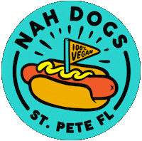 NahDogsVeganHotDogCart vegan stpete nahdogs ilovetheburg Sticker
