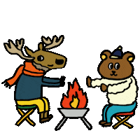 Nominokuchi camping campfire キャンプ 焚き火 Sticker