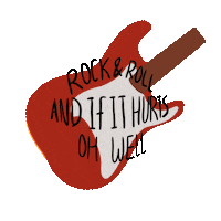 Aidee2000 rock guitar rock and roll oh well Sticker