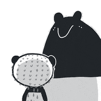 scared panda Sticker by cherng yang