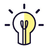 Idee Glühbirne Sticker by objego GmbH