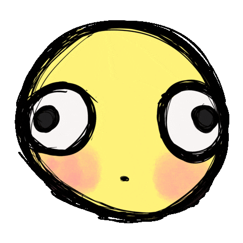 Awkward Wide Eyed Sticker by Lola Menthol
