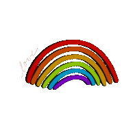 graciangelines love hello kawaii rainbow Sticker