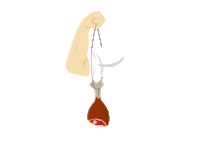butcherbjorn muscle meat butcher vlees Sticker