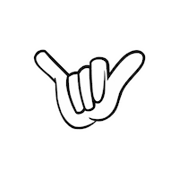 Cartoon Hang Loose Sticker