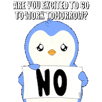 Sad Work Sticker by Pudgy Penguins