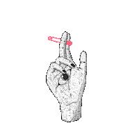 qubensis art artist smoke hand Sticker