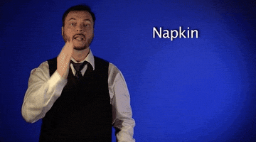 sign language napkin GIF by Sign with Robert