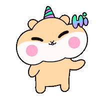 cmossart hello hi wave hamster Sticker