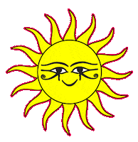 Kiiro Yellow 黄色 太陽 Sun Egypt Sticker