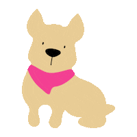 LanaBandanaDogwear dog pink gold bandana Sticker