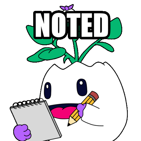 School Write That Down Sticker by Magic Eden