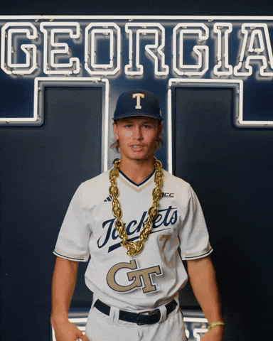 Georgia Tech Baseball GIF by Georgia Tech Yellow Jackets
