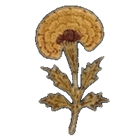 Wyldertradingco thistle boho style blockprint boho flower Sticker
