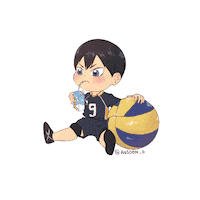 ansoen_b ball milk haikyuu kageyama Sticker