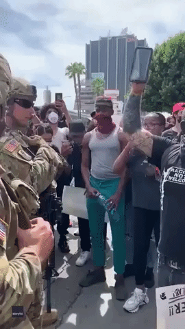 'March Beside Us': Actress Keke Palmer Makes Plea to National Guardsmen During Hollywood Protest