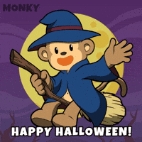 Flying Full Moon GIF by Wise Monkey Meme