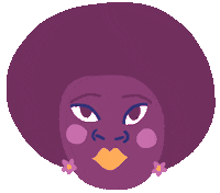 Black Girl Eyebrows Sticker