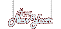 Flashing Happy New Year Sticker