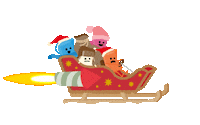 Christmas Rocket Sticker by Duschbrocken
