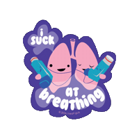Inhale Exhale Breath Sticker by I Heart Guts