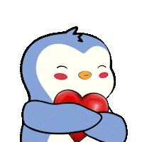 pudgypenguins love heart nft hug Sticker
