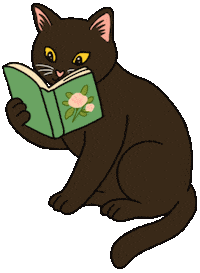 Spiritedartwork cat animal kitty book Sticker
