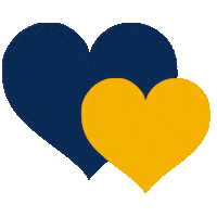 Blue Yellow Love Sticker by HfWU Nürtingen-Geislingen