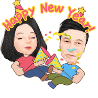 New Year Surprise Sticker