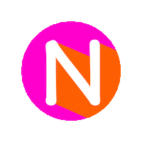 Pink Orange Sticker