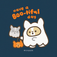 Halloween Ghost GIF by corgiyolk