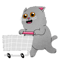 blukittie sticker running run shopping Sticker