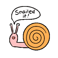 dervincent animal comic pun snail Sticker