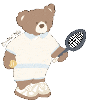 halca330 bear くま ベア テニス Sticker