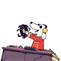 dance dog Sticker by Bakermat