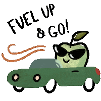 Car Apple Sticker by Gabe