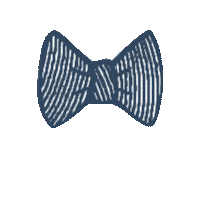 Strik Blue Bow Sticker by Gestrikt door Claudia