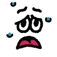 Scared Illustration Sticker