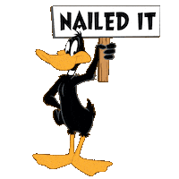 Daffy Duck Good Job Sticker by Looney Tunes