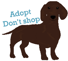 Dachshund Adopt Sticker by HeARTs Speak
