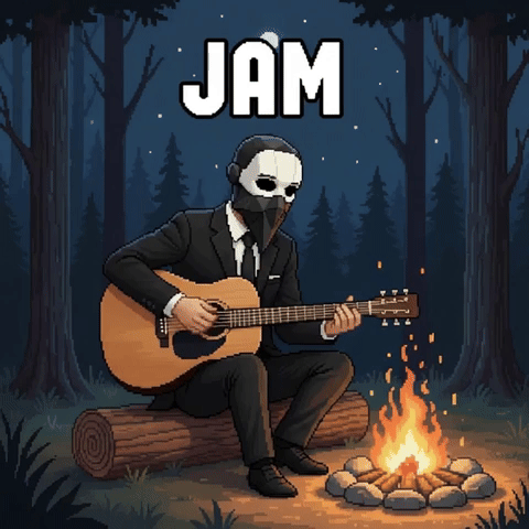ABCNT giphyupload fire guitar singing GIF